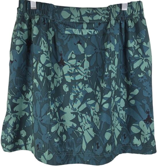Rip Skirt Hawiian Leaf Floral Design Front Pockets Athletic Vacation Women's M - Picture 2 of 4